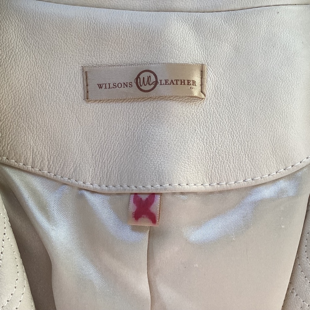 Wilsons Leather Cream Stitch Detail Fully Lined Leather Jacket - Picture 5 of 11
